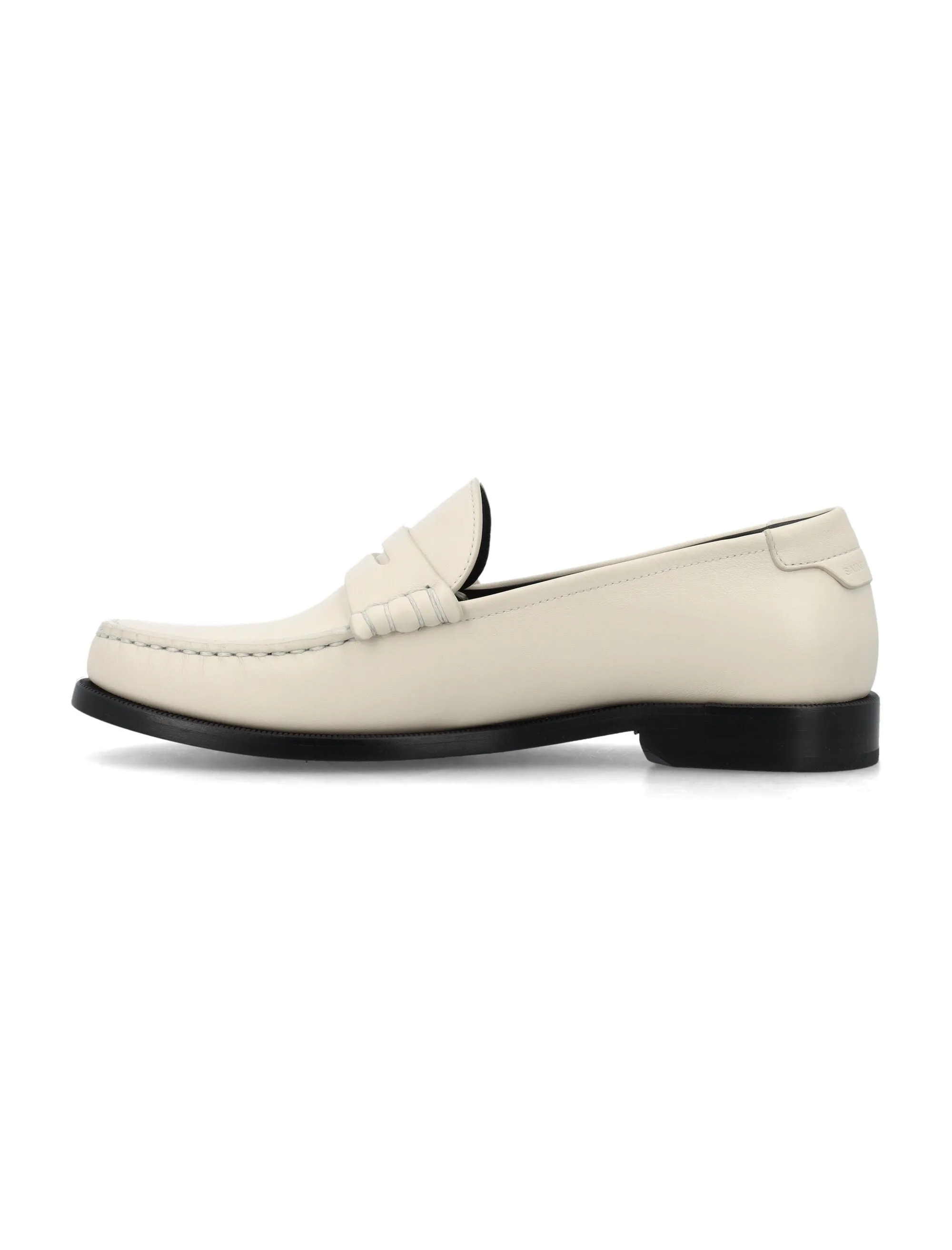 SAINT LAURENT Pearl Leather Loafer Penny Slippers for Women