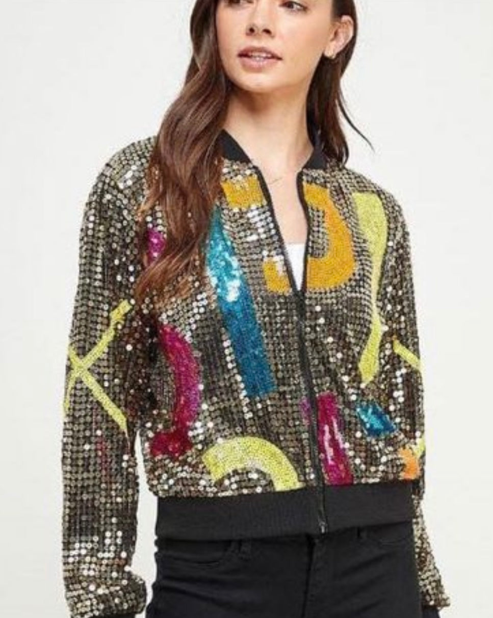 Sequins gold jacket