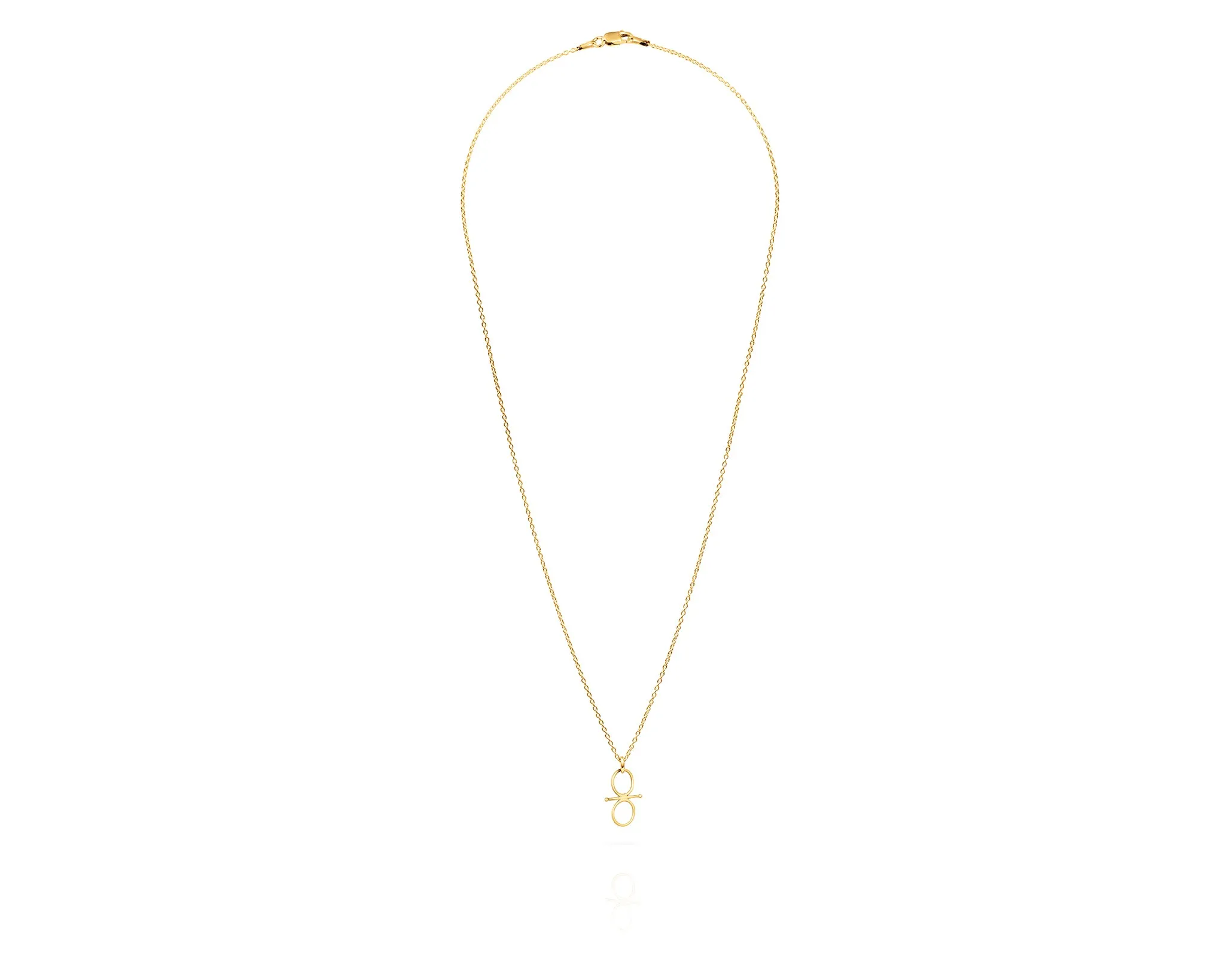 Small Fulmer Snaffle Bit Charm Necklace | Gold