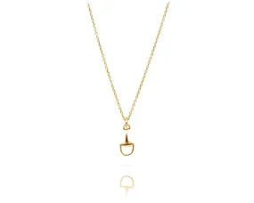 Small Montana Bit Charm Necklace | Gold