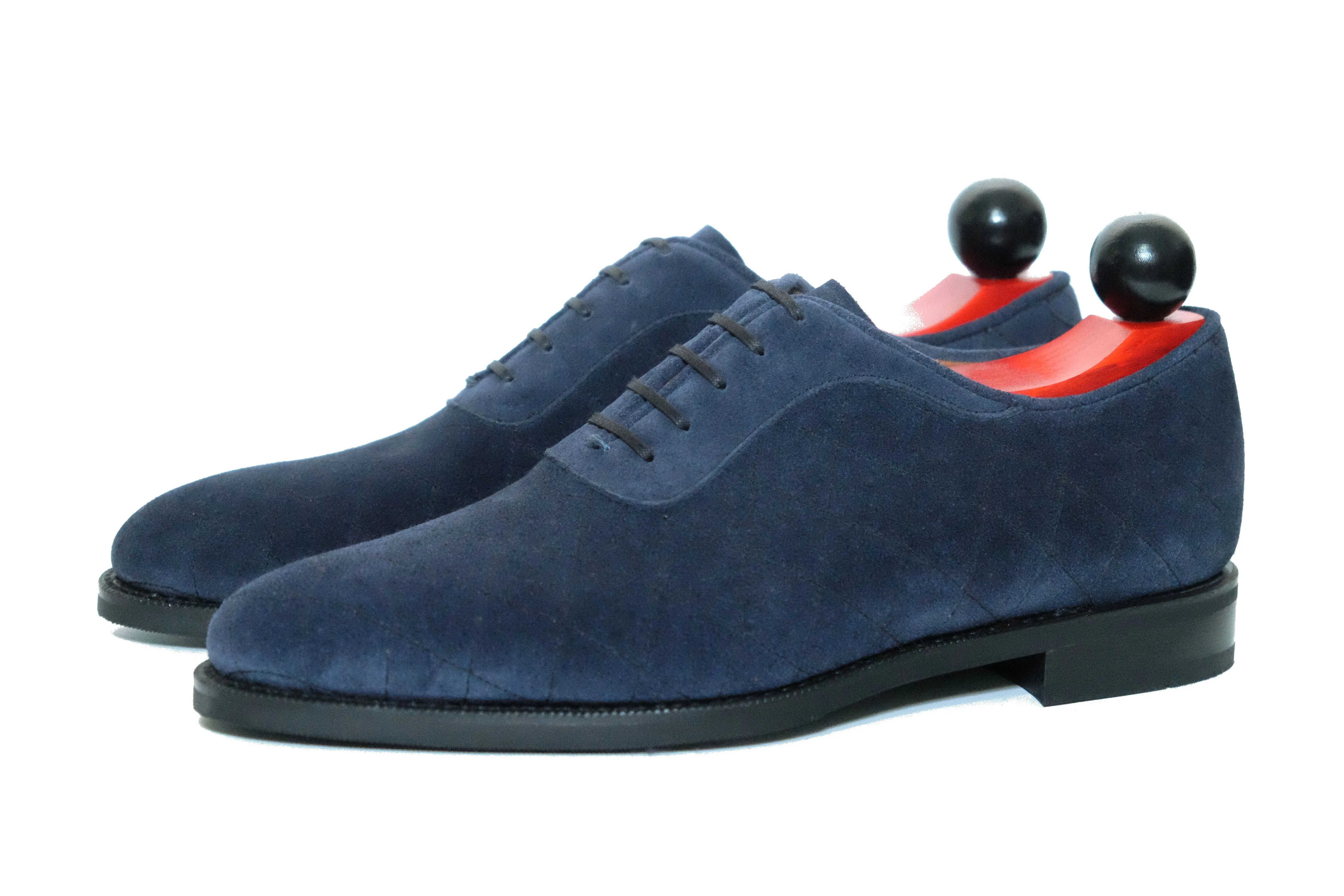 Spokane - MTO - Quilted Navy Suede - TMG Last - City Rubber Sole