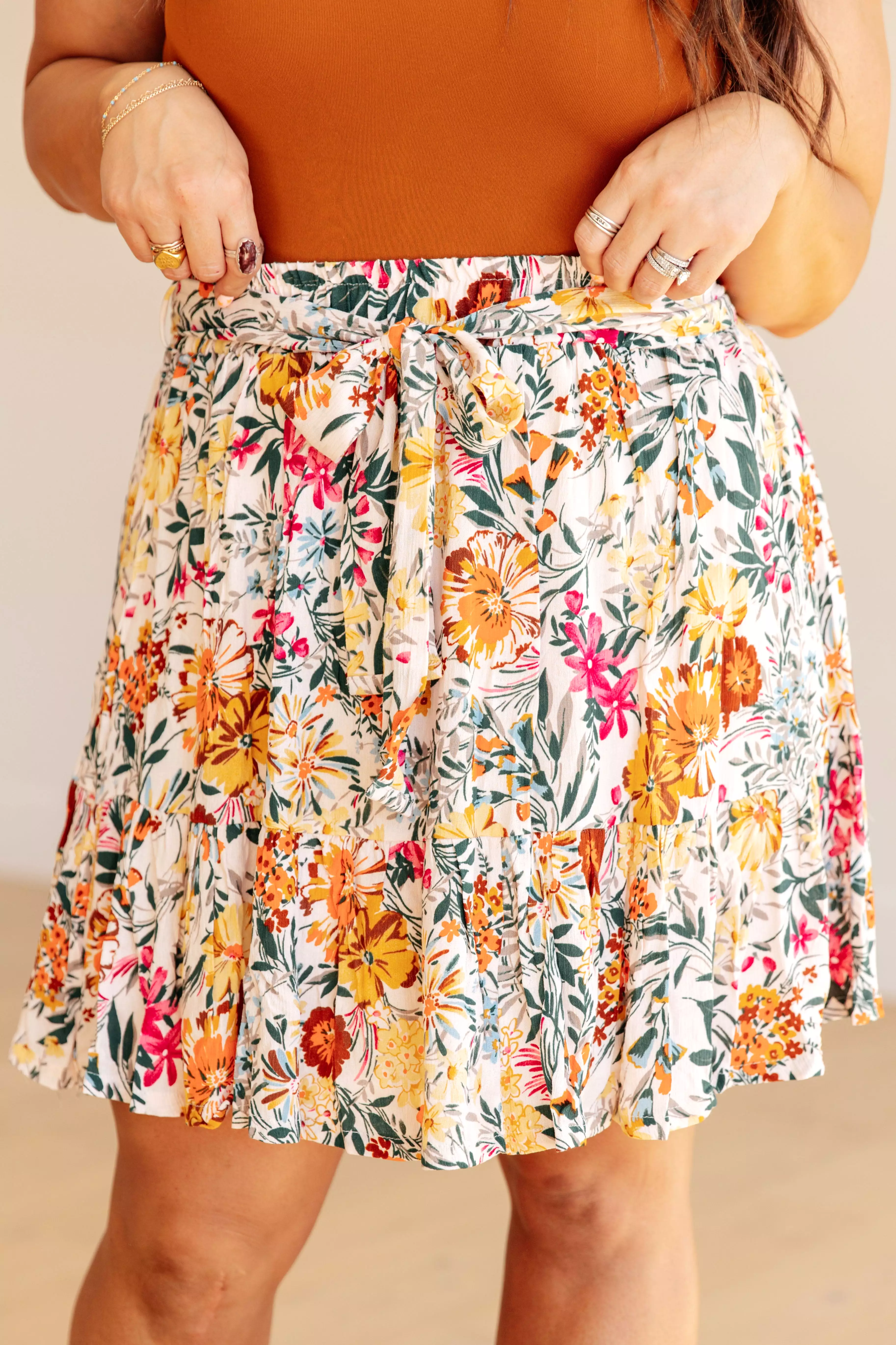 Spring Fields Floral Skirt