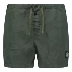 STONE ISLAND CHROME SWIM SHORTS MUSK GREEN