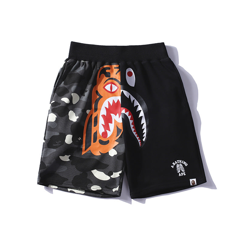 Summer Bape Shark Shorts Casual Street Unisex