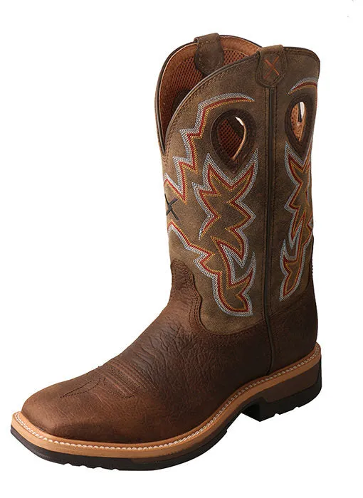 Twisted X Men's Cowboy Lite Alloy Toe Western Work Boot - Taupe/Bomber MLCA001