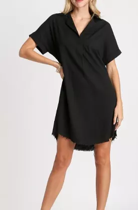 Umgee Short Sleeve Shirt Dress