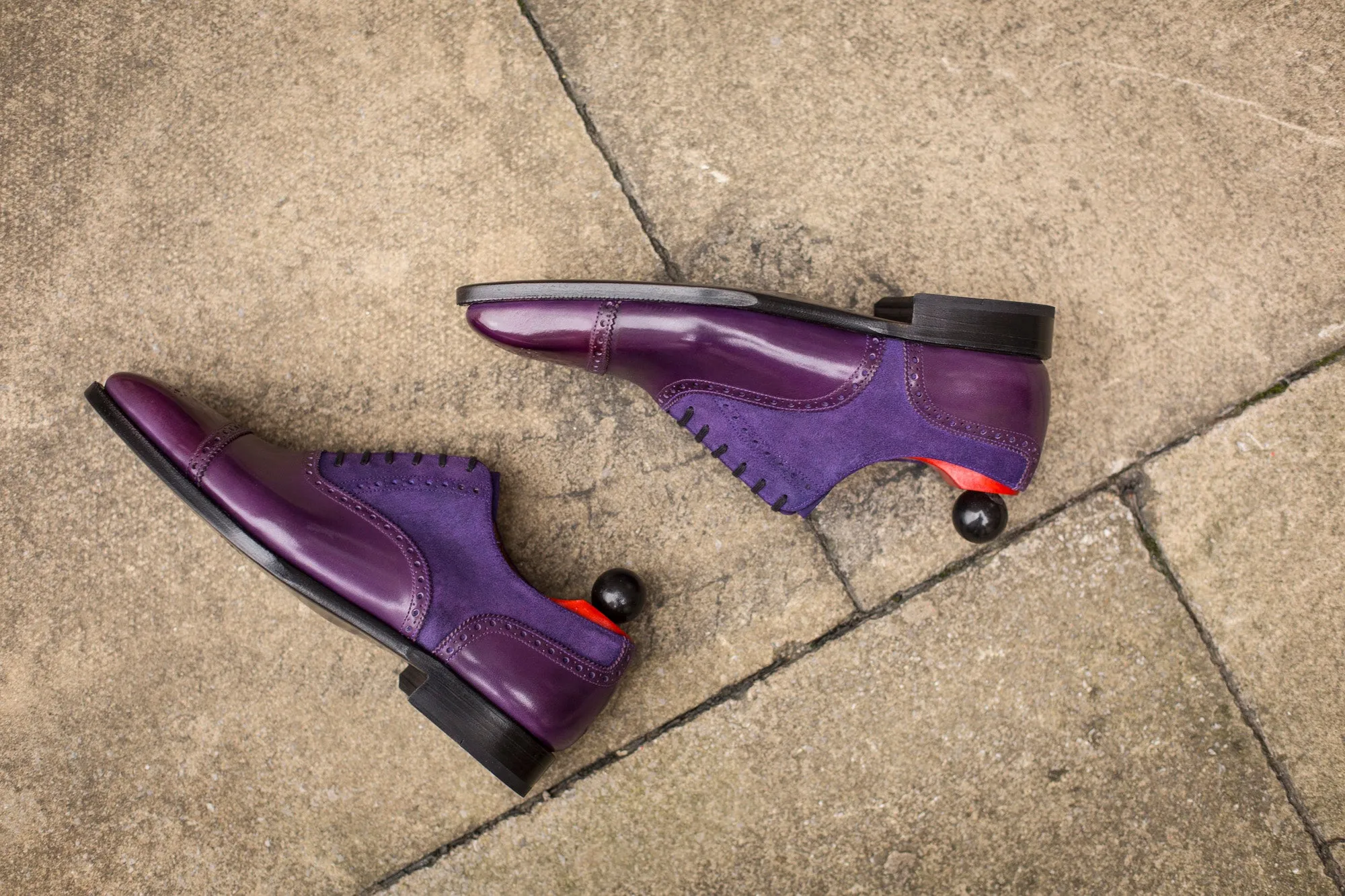 Wallingford - MTO - Purple Calf / Purple Suede - MGF Last - Single Leather Sole