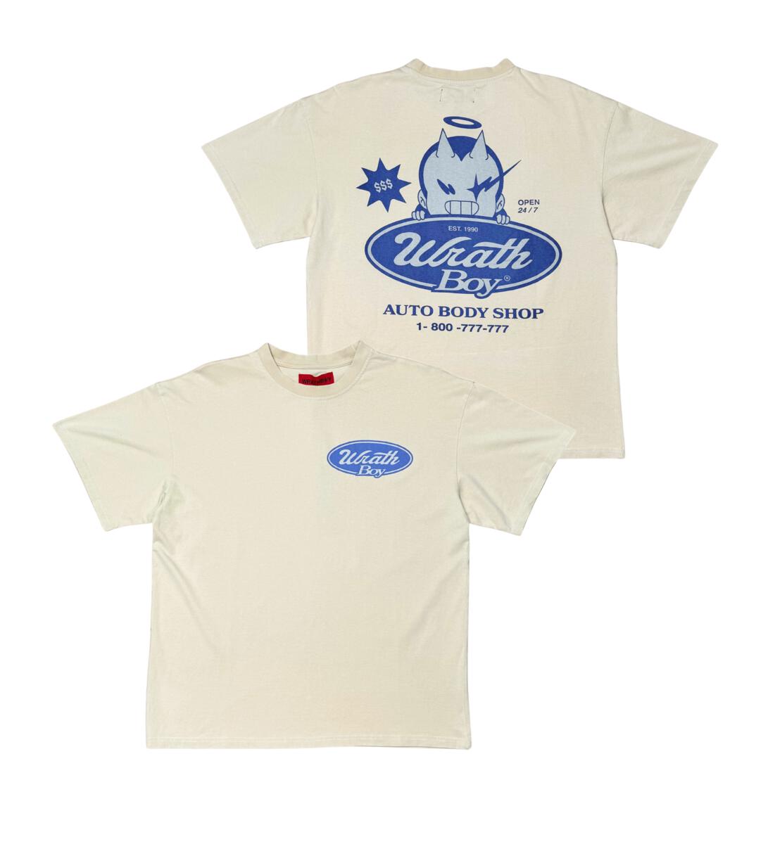 Wrathboy WB AUTO BODY SHOP TEE (CERAMIC)